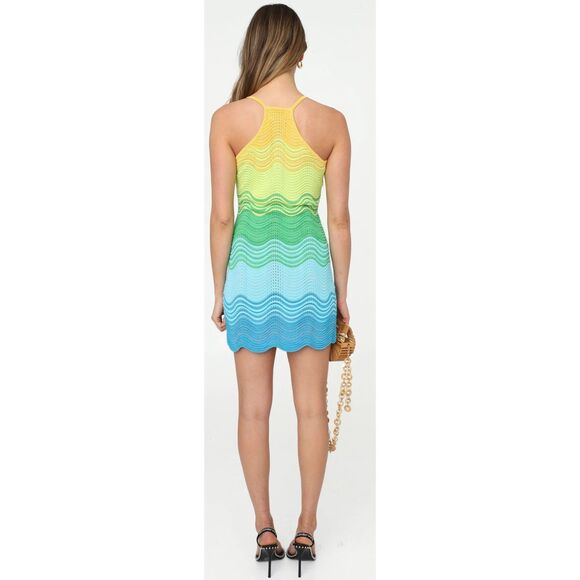 TORN by Ronny Kobo Scuffed Lemon Hope Knit Mini Dress Size M - Picture 2 of 10